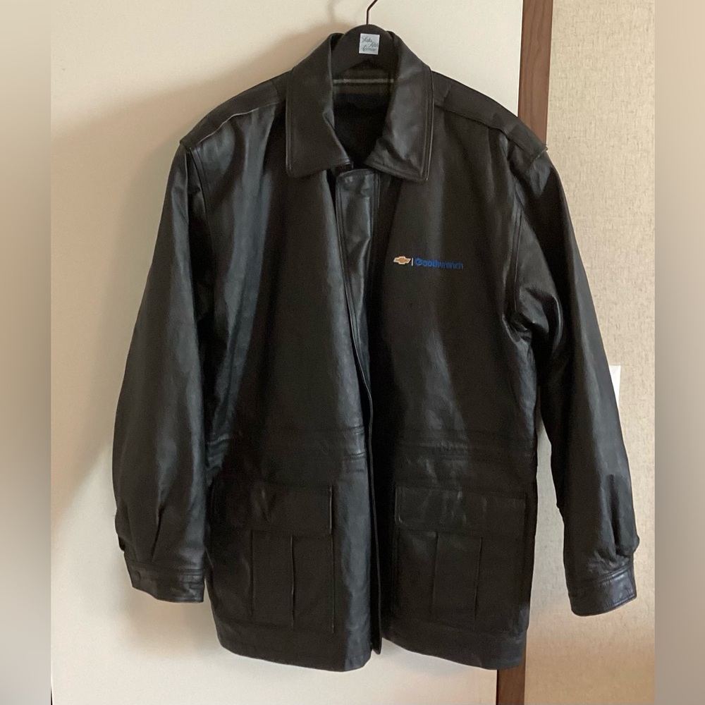 Burk’s Bay Black leather Jacket size large